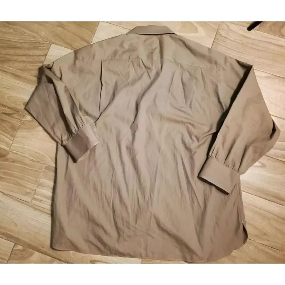 John W. Nordstrom Men's Dress Shirt Size 17 1/2-34 Olive Green Embroidered JWN - Picture 6 of 6